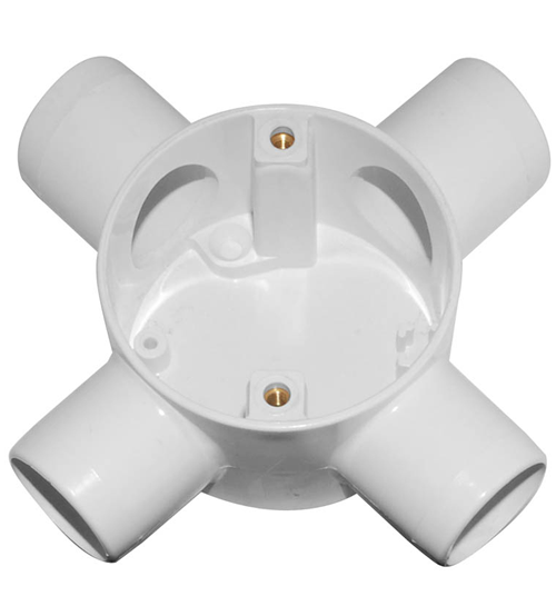 20mm or 25mm 4-Way Junction Box (20/Pack)